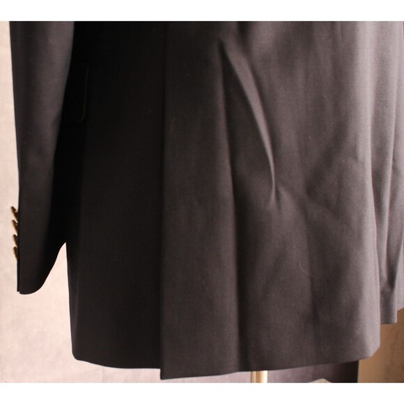 Aquascutum Men's Gold Button Sport Coat Size 42R 100% Wool Navy Blue - Picture 7 of 10